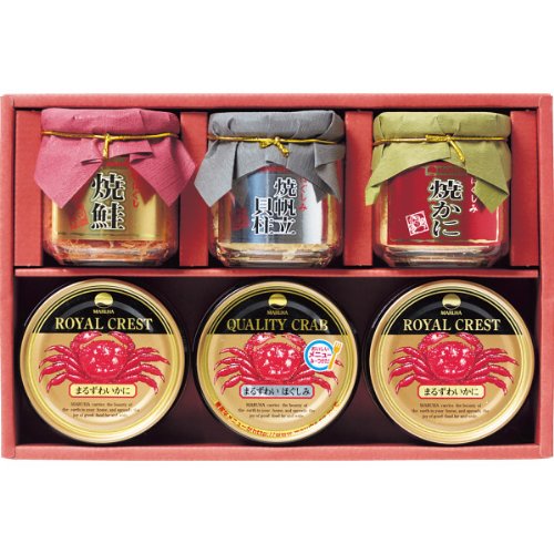 【お歳暮】マルハ　高級瓶詰・かに缶詰合せ　かに缶×３