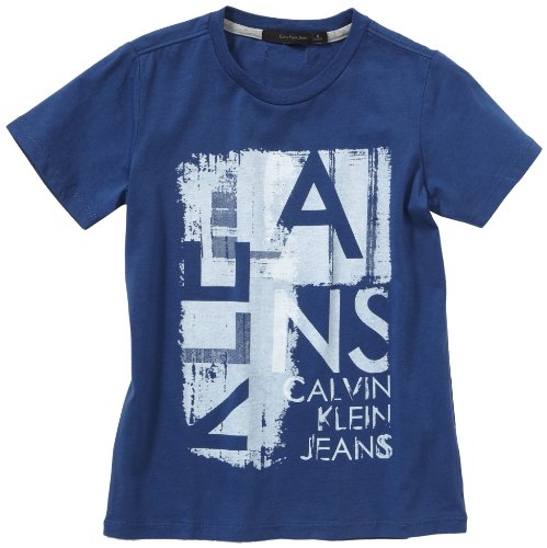 Calvin Klein Jeans Jungen T-Shirt CBP238 JV6K6, Gr. 164 (14 Jahre), Blau (735) Preisvergleich