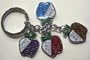 Coach Apple Keyfob/keychain/keycharm with Pave Stone
