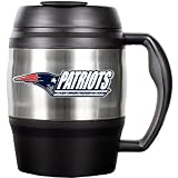 NFL New England Patriots 52-Ounce Stainless Steel Macho Travel Mug with Bottle Opener