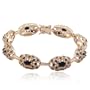 18k Yellow Gold Plated Sterling Silver Sapphire Bracelet, 7.25"