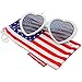 grinderPUNCH® Women's Emma Stripes Heart American Flags Sunglasses