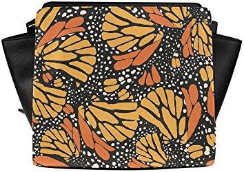 HomeWishes Animal Pattern PU Leather Satchel Bag for Women Girls Black