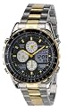 Accurist Gents Two Tone Chronograph Bracelet Watch Analogue and Digital MB774B