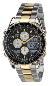 Accurist Gents Two Tone Chronograph Bracelet Watch Analogue and Digital MB774B Accurist Gents Two Tone Chronograph Bracelet Watch Analogue and Digital MB774B