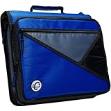 Case-it Universal 2-Inch 3-Ring Zipper Binder, Holds 13 Inch Laptop, Blue, LT-007-BLU