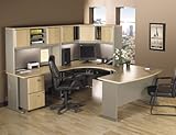 Modular Office Furniture Set 1 - Series A Light Oak Collection - Bush Offic ....