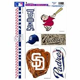 MLB San Diego Padres 11-by-17 Ultra Decal Set of 5
