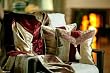 Cushion covers and throw, 'Royal Brocade' (3 pieces)