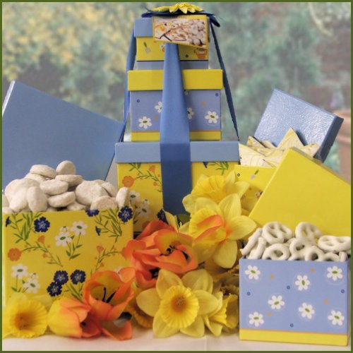 Sweet Daisy Delights: Mother's Day Gourmet Gift Tower