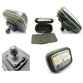Universal Waterproof / Weather Proof GPS SatNav Case with RAM 1" Ball Fitting for RAM Mounts