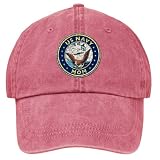 Artsmith, Inc. Stonewashed Embroidered Cap US Navy Mom Bald Eagle Anchor and Ship