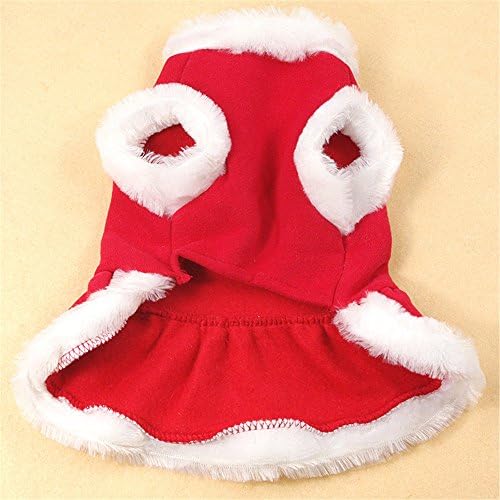 Chiqpets Dog Clothes Red Christams Clothes Dress Dog Dress Pet Clothing for Small Medium Dogs Cats (M)