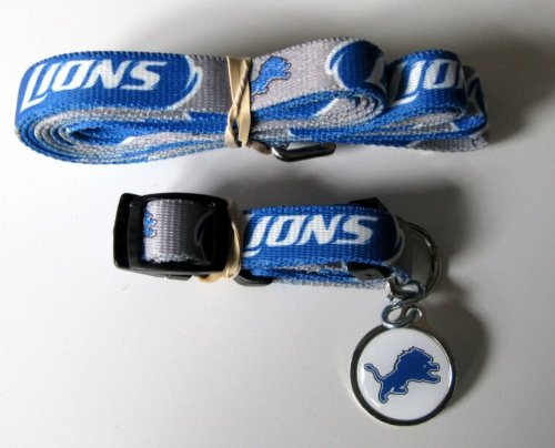 Detroit Lions Pet Accessories Set - Small (6' Leash, Collar, and ID Tag)