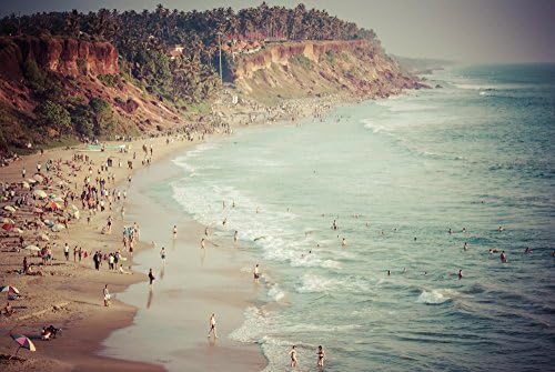Varkala Cliffs. Landscape Photo of South India. Photographic Print. Beach Photography, wall art