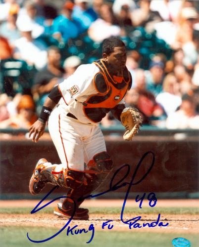 Pablo Sandoval Autographed/Hand Signed 8x10 Photo (San Francisco Giants) inscribed Kung Fu Panda Ima