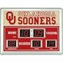 Oklahoma Sooners NCAA Scoreboard Clock & Thermometer (8.25"x12.25")
