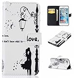 UNEXTATI iPhone 7 用 ケース PU レザー 手帳型ケース カバー 液晶保護 カード収納 スタンド機能 iPhone7 対応 (ホワイト #3)