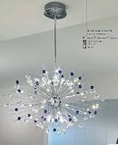 Explosion chandelier blue by Kolarz - Top quality from Vienna