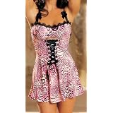 Shirley of Hollywood Women Stretch Knit And Lace Chemise