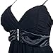 eVogues Black Wrap Bodice Empire waist plus size Dress