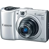 Canon PowerShot A1300 IS 16.0 MP Digital Camera with 5x Digital Image Stabilized Zoom 28mm Wide-Angle Lens with 720p HD Video Recording (Silver)