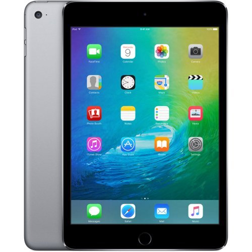 Apple iPad mini 4 128GB Factory Unlocked Space Gray (Wi-Fi + Cellular 4G LTE, Apple SIM) Newest Version