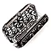 BMC Cut Out Faux Leather Covered See Through Clear Hard Plastic Fashion Clutch