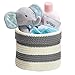 mDesign Knit Baby Nursery Closet Organizer, Bin for Lotion, Medicine, Bibs, Books, Toys - Small, Gray/Ivory