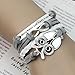 Trendy Women Infinity Owl Friendship Antique Leather Cute Charm Bracelet Gift including gift box by Boolavard® TM