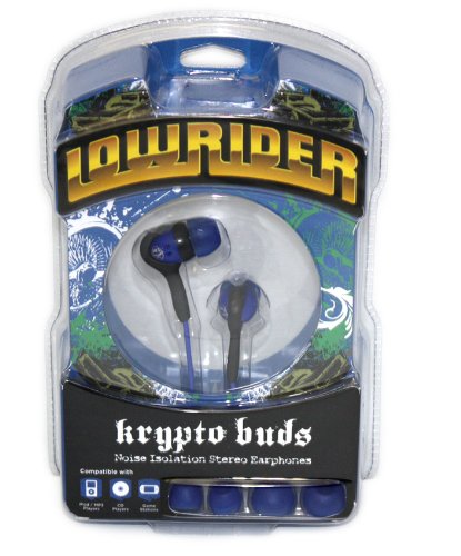 Lowrider Krypto Buds Noise Isolation Stereo Earphones Blue/Black LWD KPB2 As seen in and inspired by Lowrider Magazine Tangle Free Wires For Ipad, Ipod Touch, Nano, Classic, MP3 Players, Game Stations 51SgoiWwmoL Lowrider Krypto Buds Noise Isolation Stereo Earphones Blue/Black LWD KPB2 As seen in and inspired by Lowrider Magazine Tangle Free Wires For Ipad, Ipod Touch, Nano, Classic, MP3 Players, Game Stations