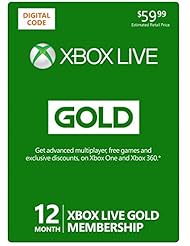 Digital Video Games: Xbox Live 12 Month Gold Membership [Online Game Code] - Microsoft