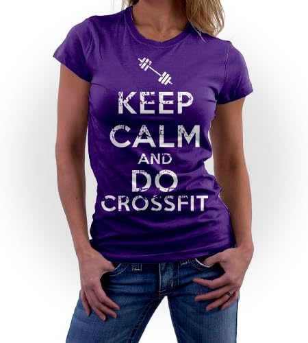 YT102PurpleXXL Keep Calm CrossFit Tee