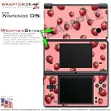 Nintendo DSi Skin Strawberries on Pink WraptorSkinz Skins (DSi NOT INCLUDED ....