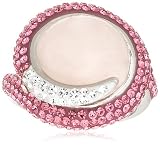Sterling Silver Rose Quartz w/ Pink and White Crystal Ring by David Sigal