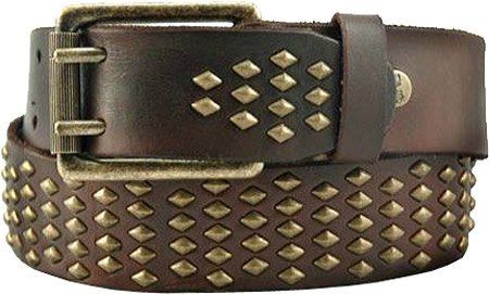 Bed Stu Men's Spiked Leather Goods,Brown,36 US