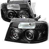 Spyder Auto Ford F150 Version 2 Black Halogen LED Projector Headlight