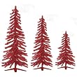 Tinsel Alpine Tree 3-pc. Set - Red