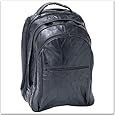 Embassy 18 in. Italian Stone Design Genuine Leather Laptop Backpack