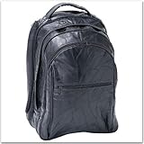 Embassy 18 in. Italian Stone Design Genuine Leather Laptop Backpack