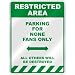 " PARKING FOR NONE FANS ONLY " PARKING SIGN