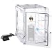 Bel-Art Scienceware 420731115 Clear Secador 3.0 Vertical Auto-Desiccator Cabinet with 3 Shelves, 120V, 13.4" Width x 16.4" Height x 16.3" Depth
