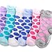 Naartjie Girls Solid Flat Knit Short Crew Sock 6 Pairs Pack, 12M-18M