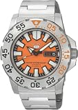 Seiko Mens SNZF49 Seiko 5 Automatic Orange Dial Stainless-Steel Bracelet Watch