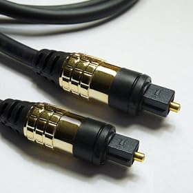 HQ 1M Gold Pins with Metal Case TOS Digital Optical TOSlink Cable SPDIF by Cable Mountain