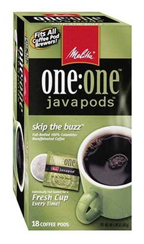 Melitta One, One Java Pods, Skip The Buzz, Decaffeinated Coffee, 18-Count Box (Pack of 4)