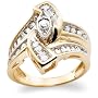 10k Choice of White or Yellow Gold Diamond Bridal Ring (1/2 cttw, I-J Color, I3 Clarity)