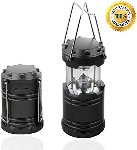 Camping Lantern Permium Black Metal Bright Light - For Tents & Kids - Latest Design with Metal Handles - Perfect For Hiking, Camping, Emergencies, Outages - Very Lite Weight - Satisfaction Guarantee!