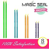 Magic Seal Bag Sealer Sticks - 8 Pack - Keeps food fresh Longer