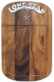 Wood Lone Star Rectangle Cutting Board 13"D